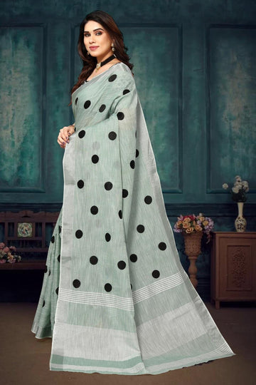 Ethnic Motifs Zari Woven Design Banarasi Saree